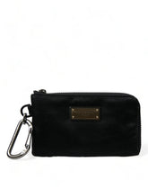 Dolce & Gabbana Black Nylon Logo Plaque Keyring Pouch Clutch Bag -   -  Dolce & Gabbana.